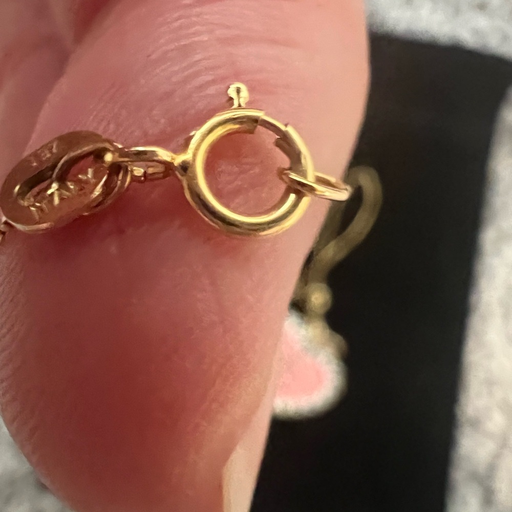 CHANEL Zipper Pull w/14k gold Italy chain - Picture 6 of 9